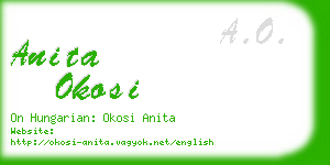 anita okosi business card